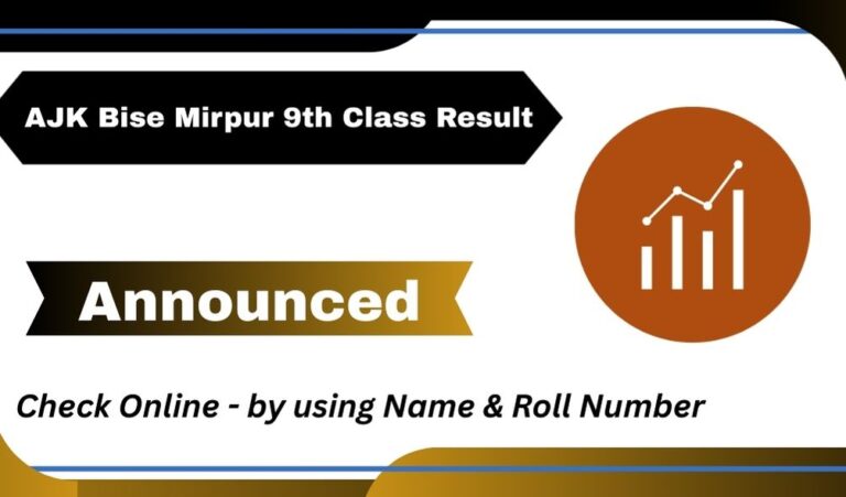 AJK Board Mirpur 9th Class Result